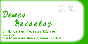 denes meiselsz business card